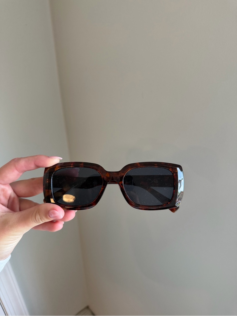 Rectangular Tortoiseshell Sunglasses